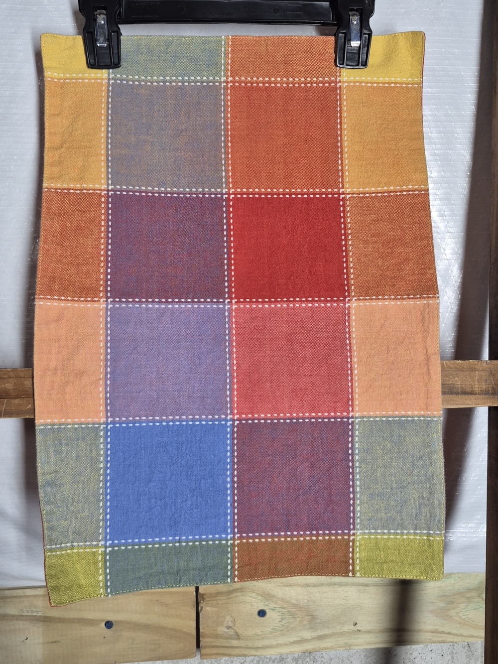 Multicolor Patchwork Harvest Placemats - Vibrant Plaid set of 4